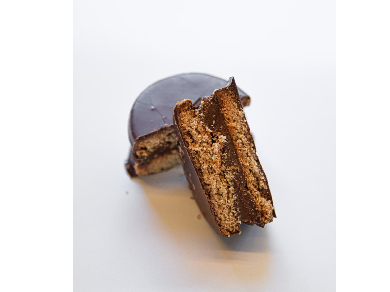 ALFAJORES DE CACAO BAÑADOS EN CHOCOLATE KETO