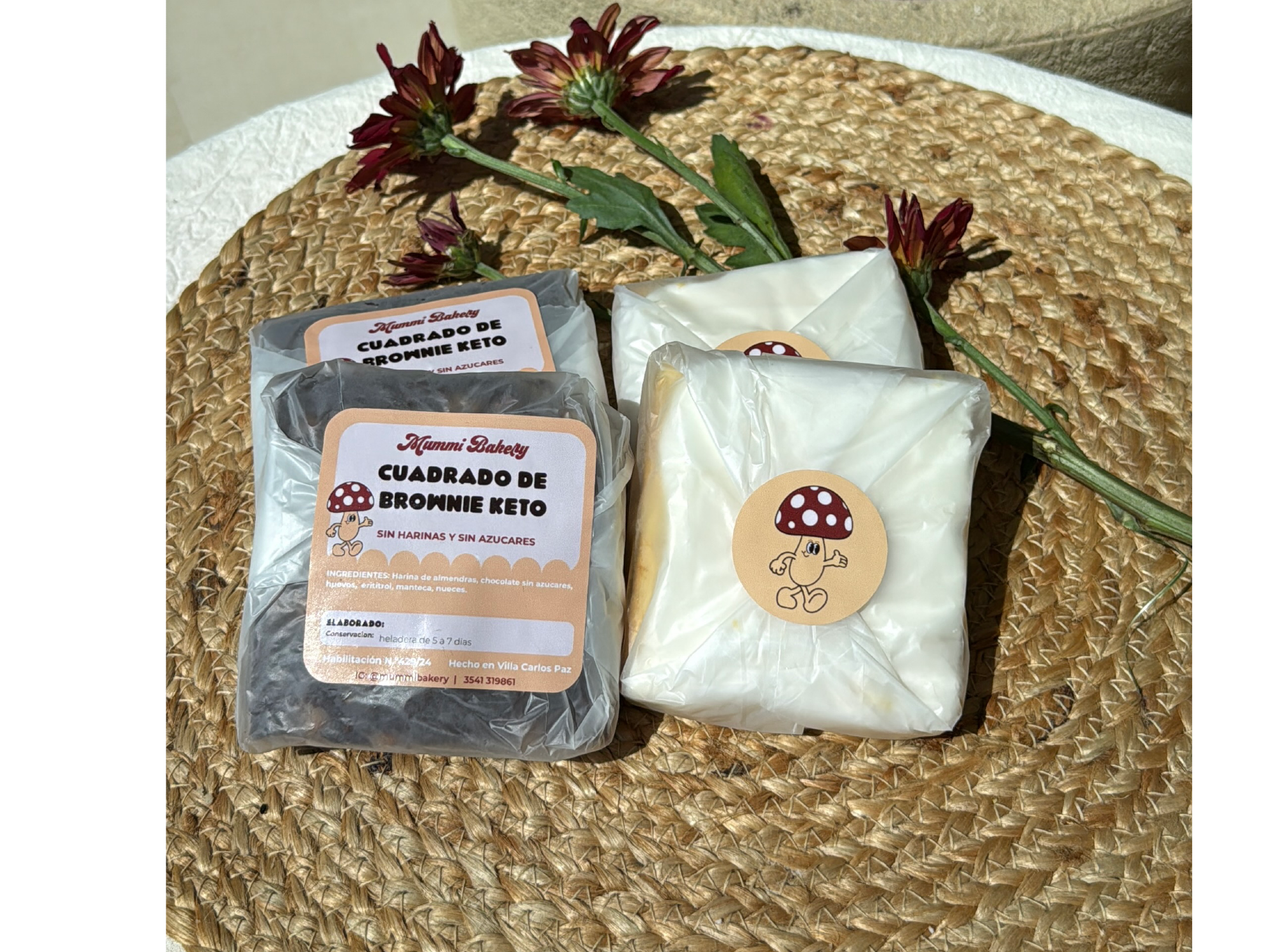 CUADRADO DE BROWNIE KETO