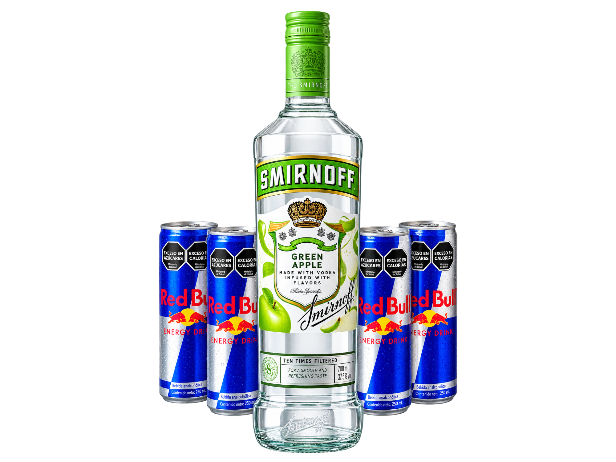 Smirnoff Sabor + 4 Red Bull 250cc