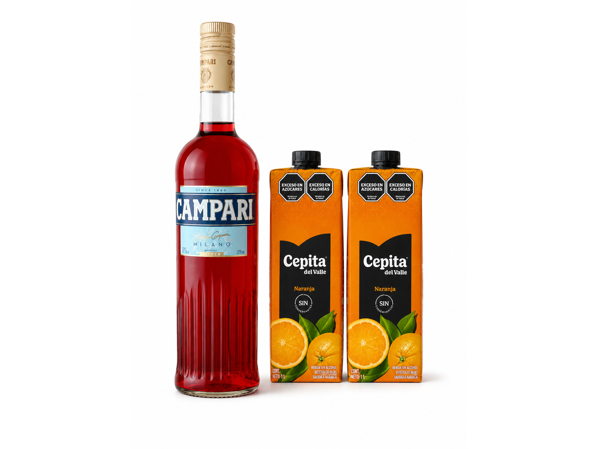 Promo Campari + 2 Cepitas 1L