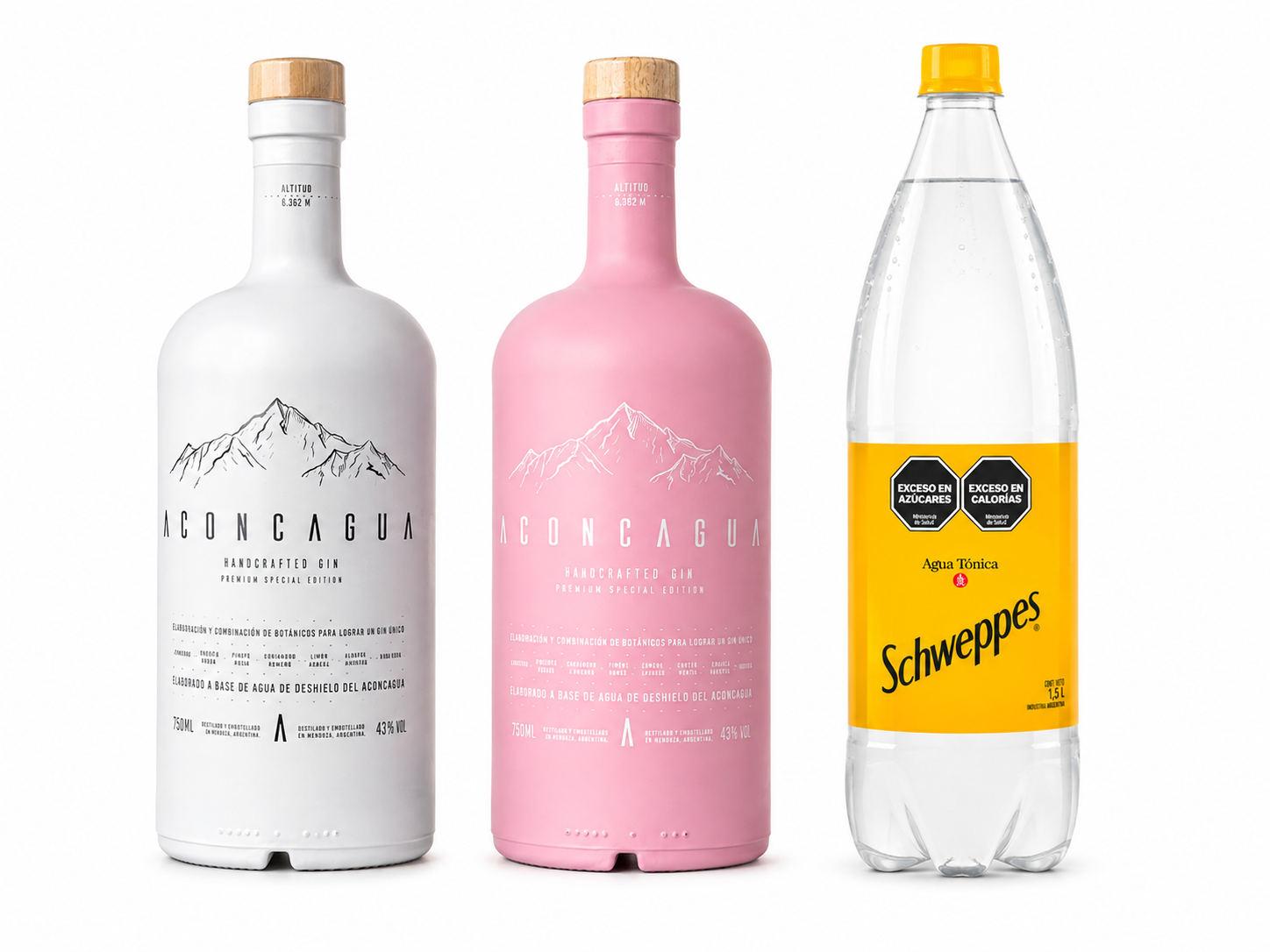 Gin Aconcagua Sabor + 1 schweppes 1.5L