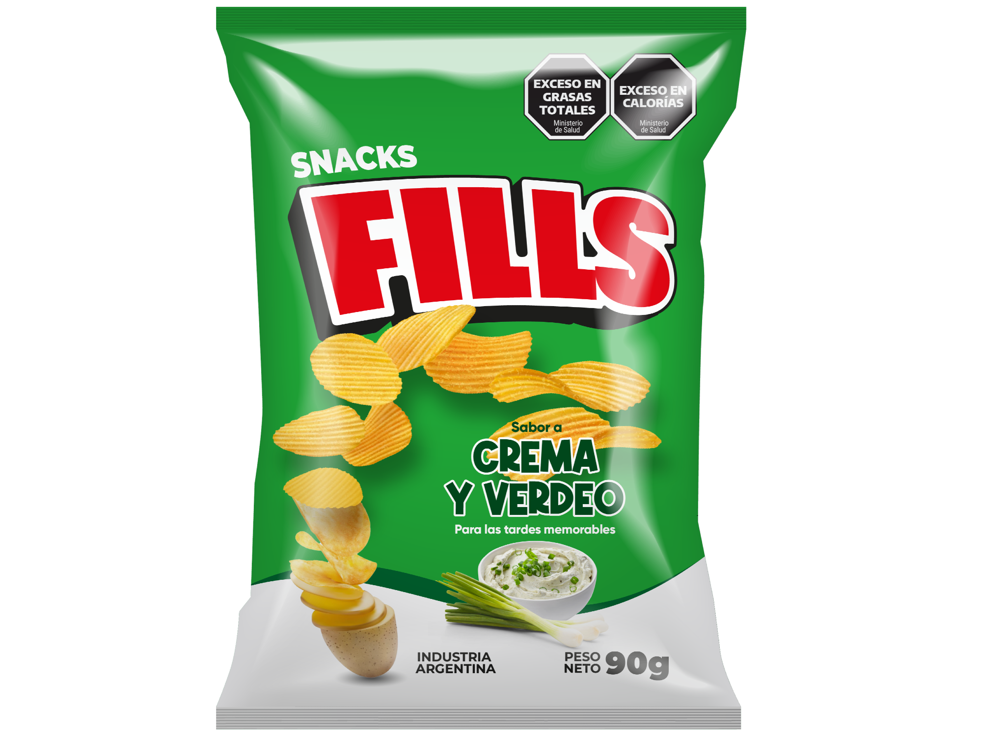 PAPAS SABOR CREMA Y VERDEO FILLS