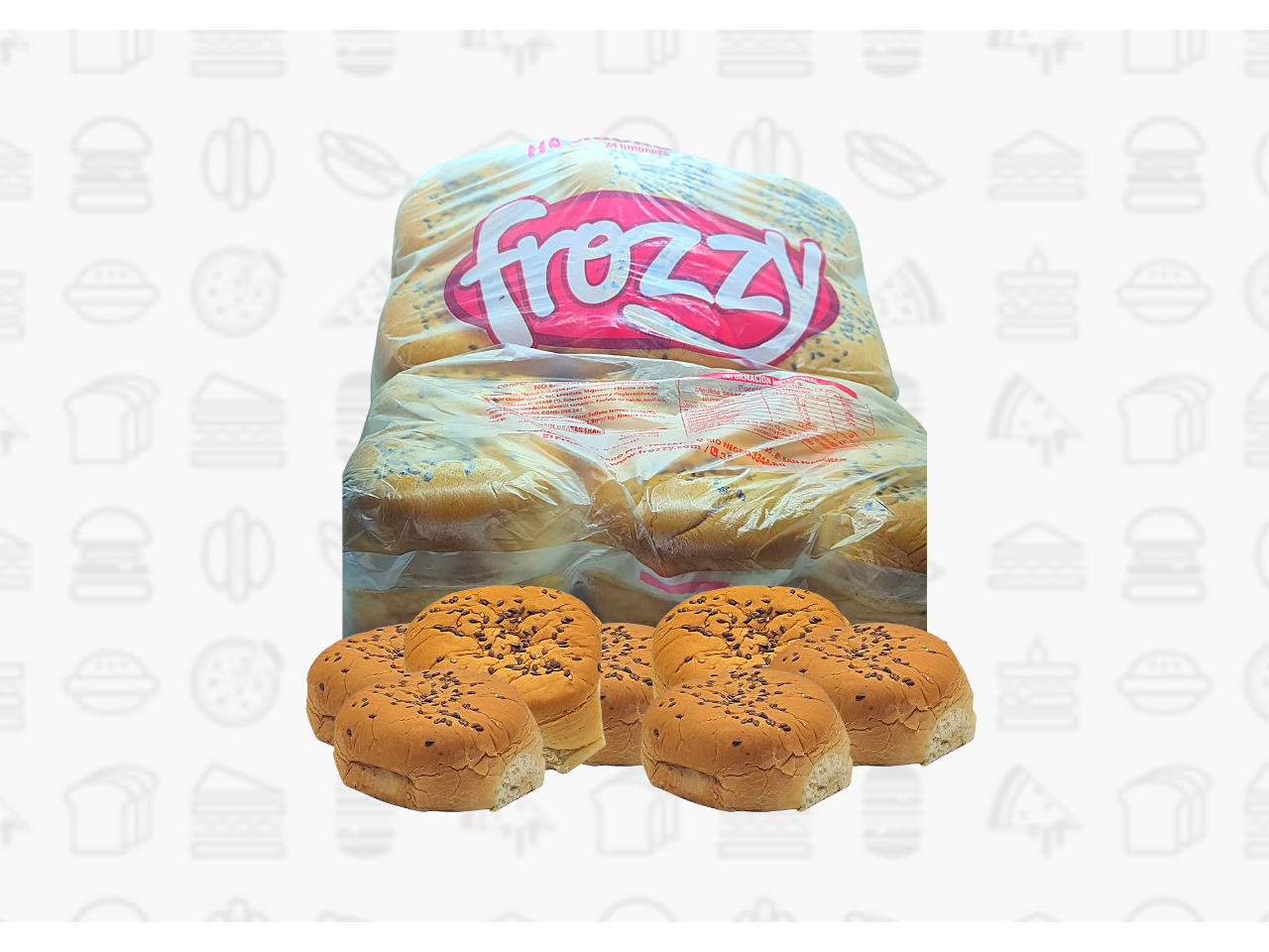 PAN HAMBURGUESA FROZZY 12 UNIDADES