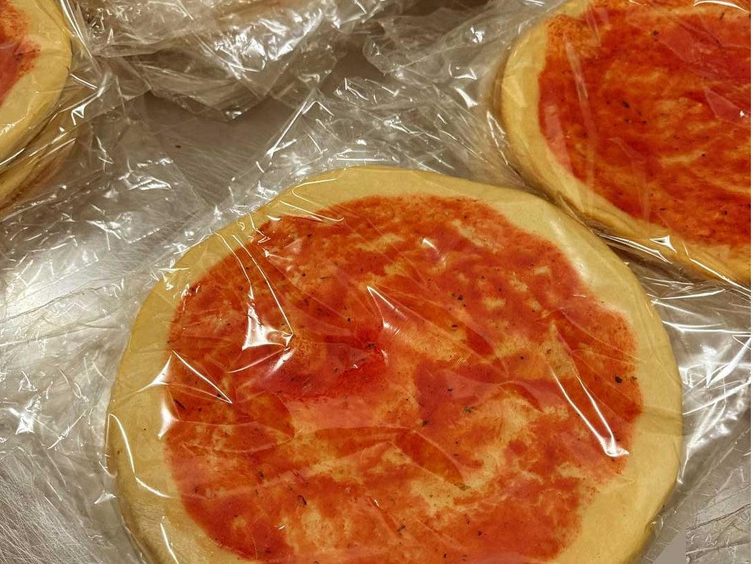 MASA DE PIZZA PINTADA  X 2