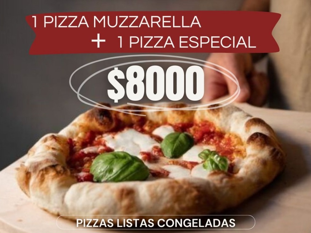 PROMO PIZZA LISTA MASA MADRE  ( 1 Muzza + 1 Especial )