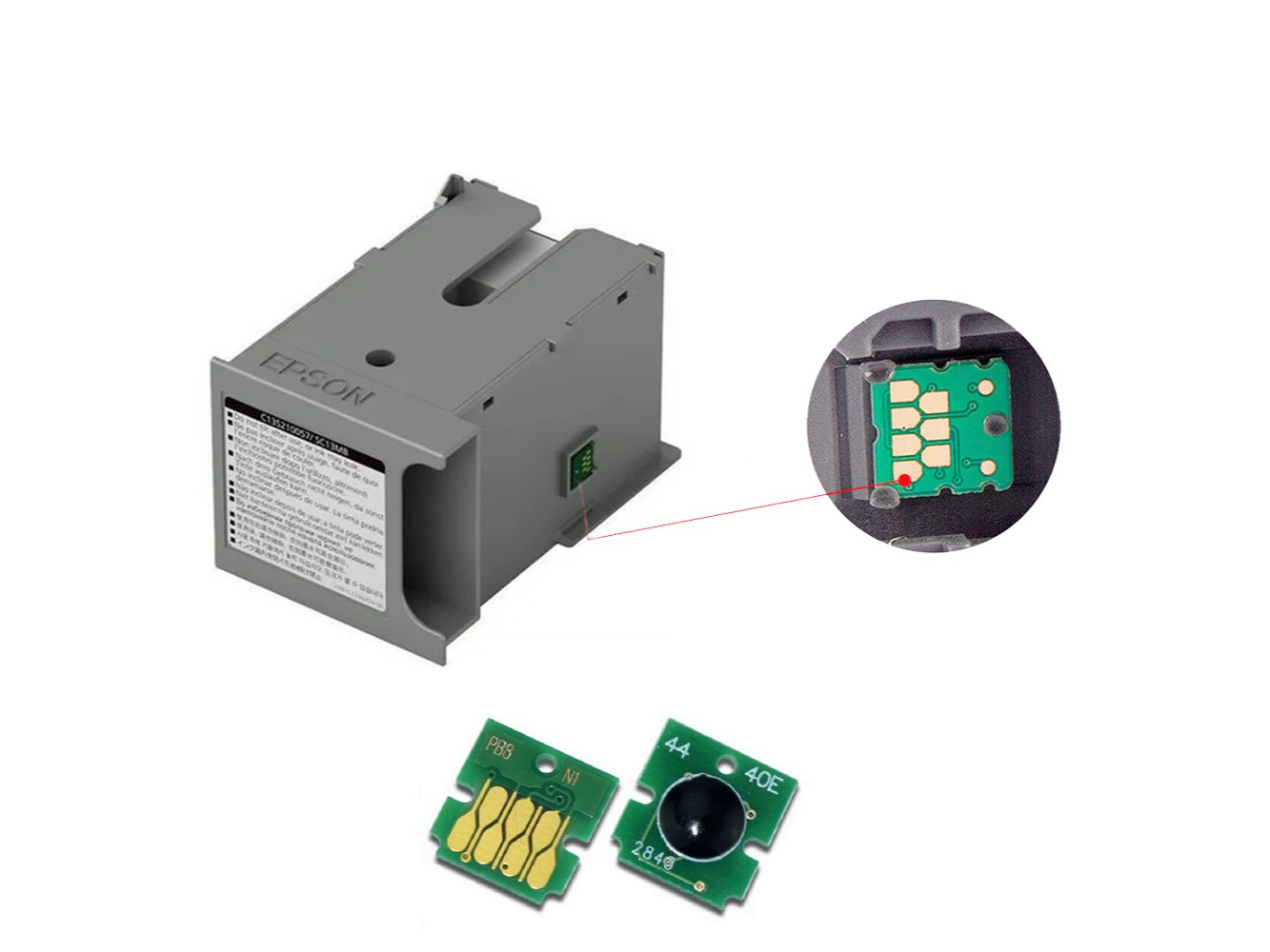 Chip Tanque de Mantenimiento para Epson F570 ONE TIME