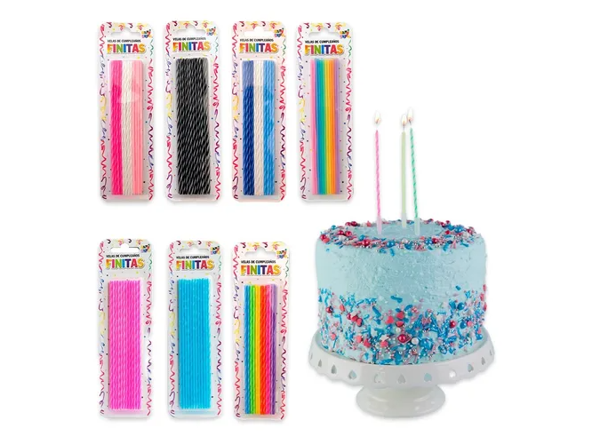 Velas finitas torneadas 17cm x24 unidades