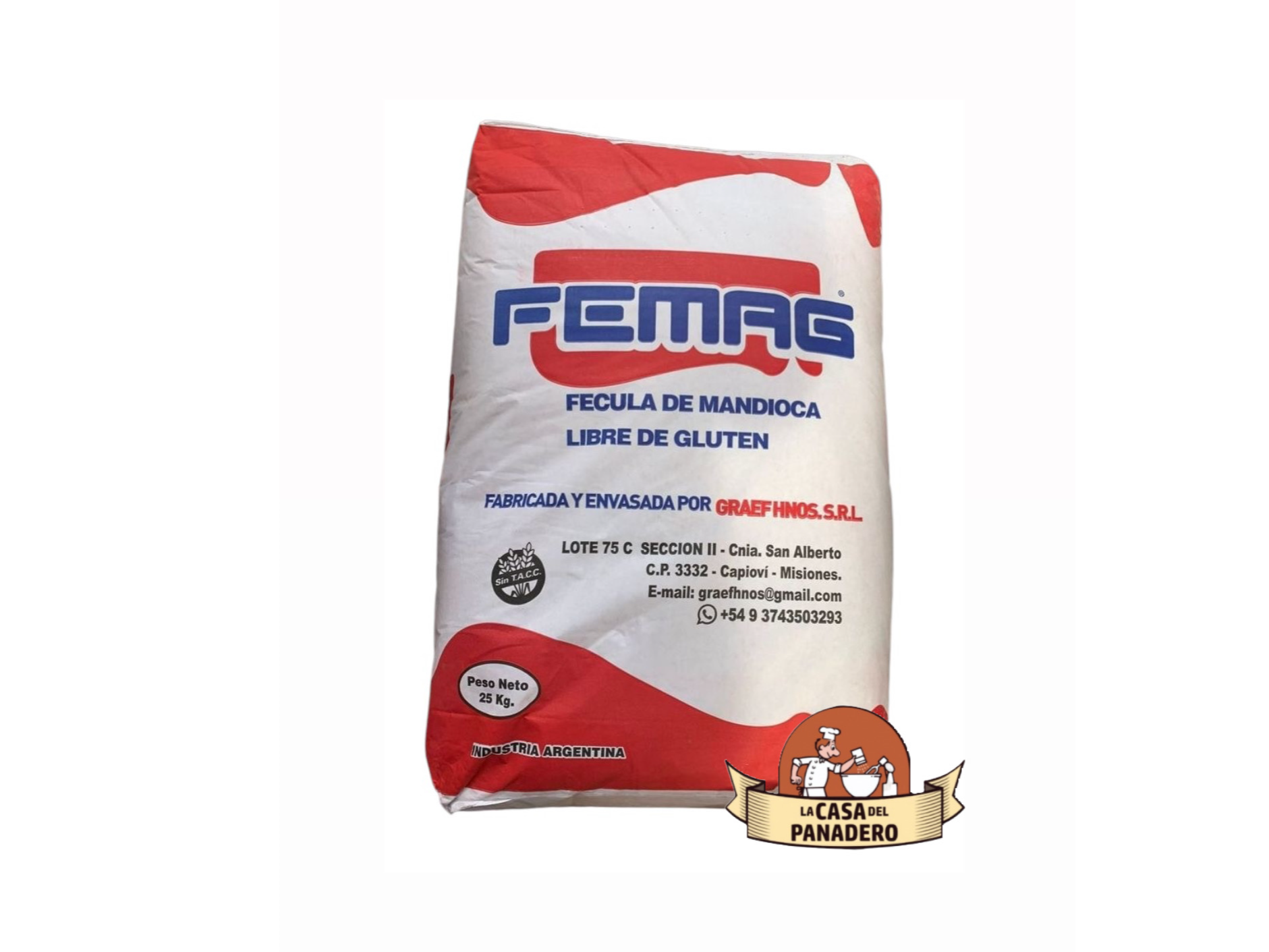 Fecula de Mandioca Femag x25kg