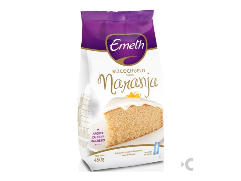 Bizcochuelo pouch naranja x450gr.