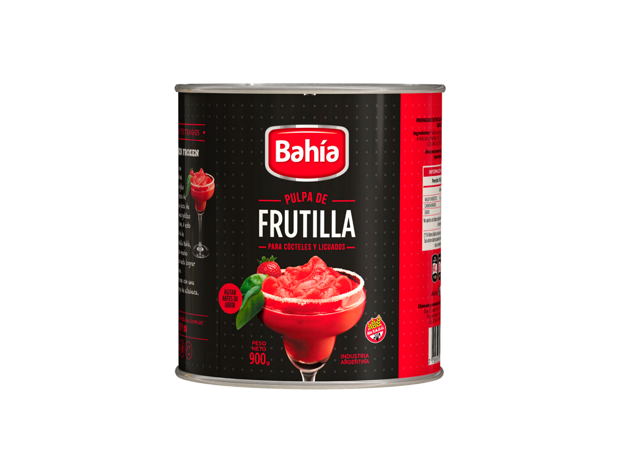 Pulpa de frutilla en lata Bahia x900gr