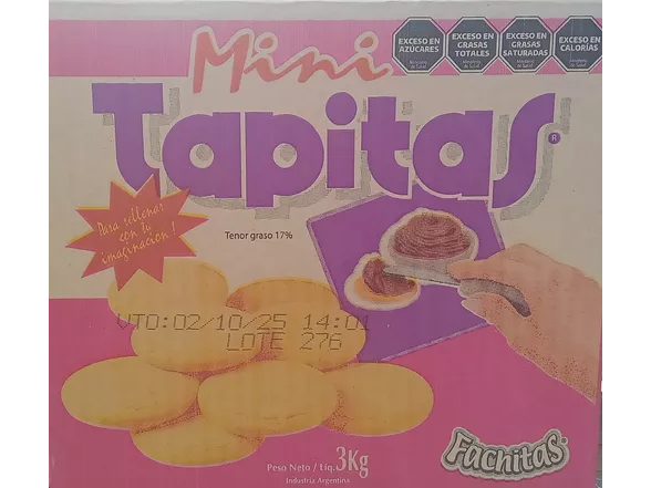 Mini Tapas de Alfajores Chicas (Fachita) x 3kg.
