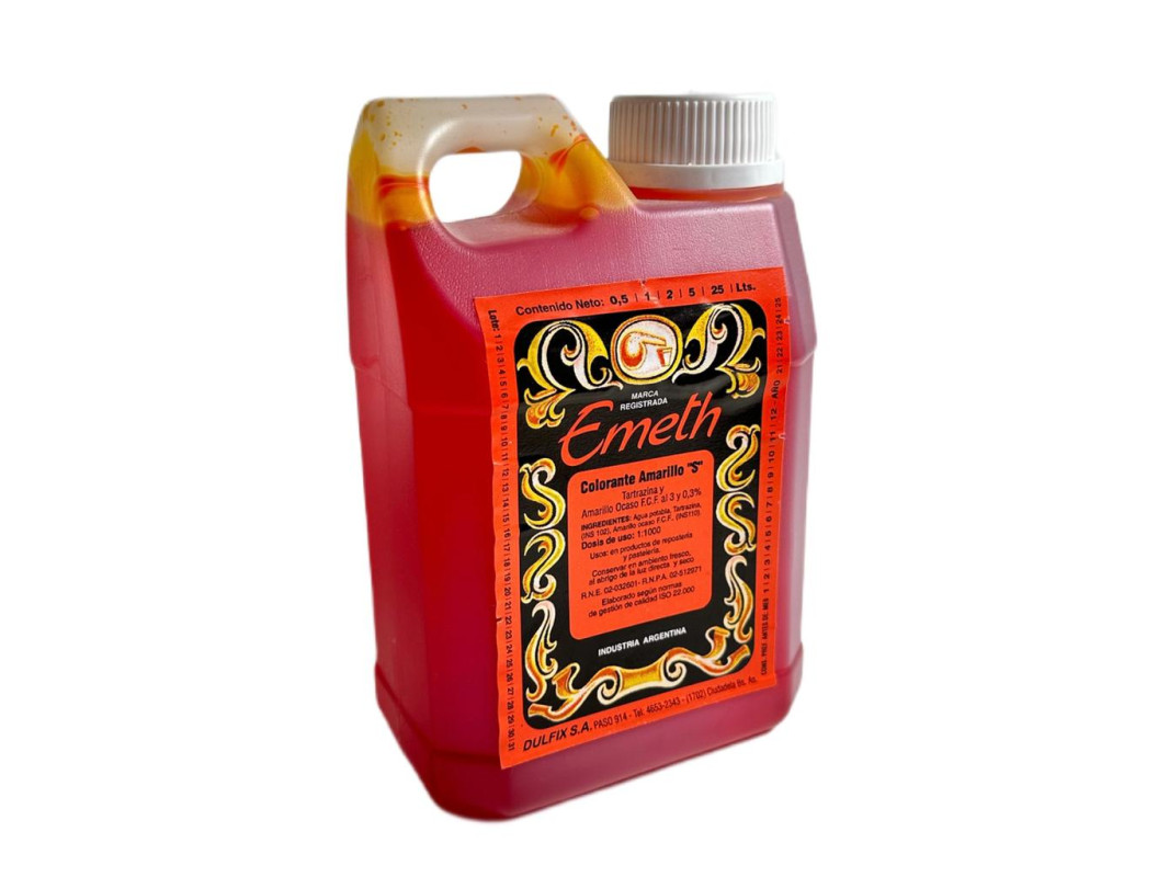 Colorante Amarillo (Liquido) "Emeth" x 1Lt.