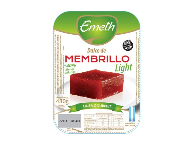 Dulce de membrillo Emeth Light x480gr