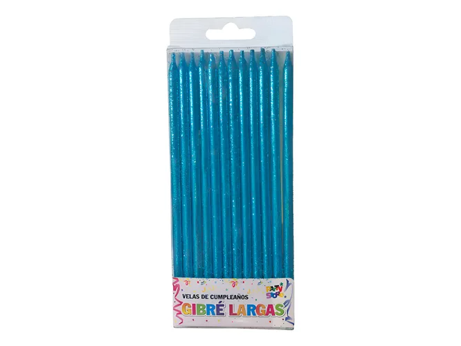 Vela finita gibre celeste x12 unidades