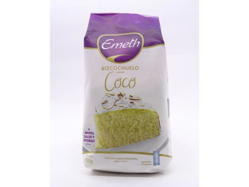 Bizcochuelo pouch coco x 450gr.