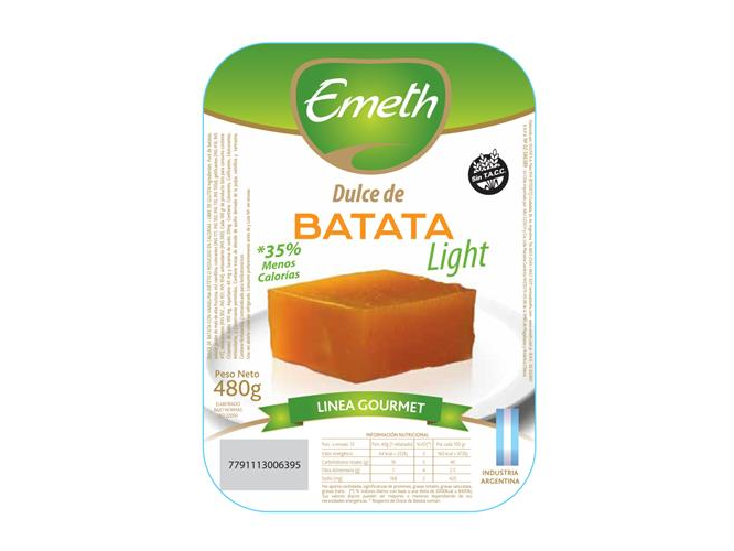 Dulce de batata Emeth Light x480gr