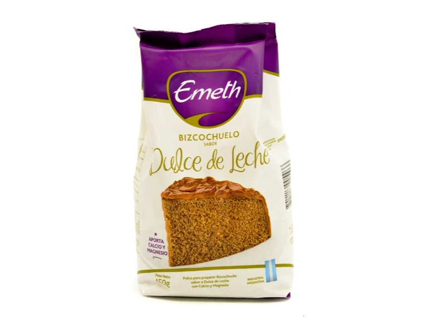 Bizcochuelo pouch de Dulce de Leche Emeth x 450 gr.