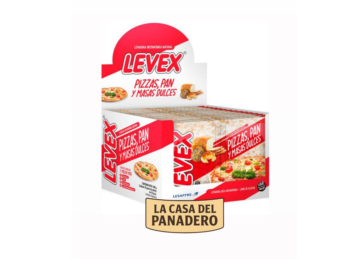 Levadura Levex Display x 25 Paquetes de 25gr.