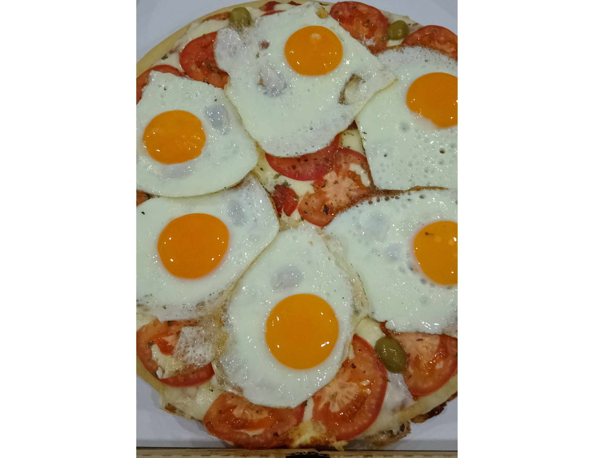 Tomates y huevos fritos