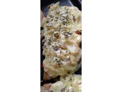 Milanesa de ternera a la fugazetta