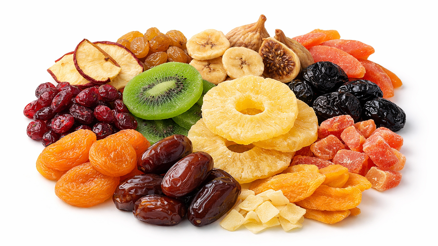 Frutas desecadas y deshidratadas