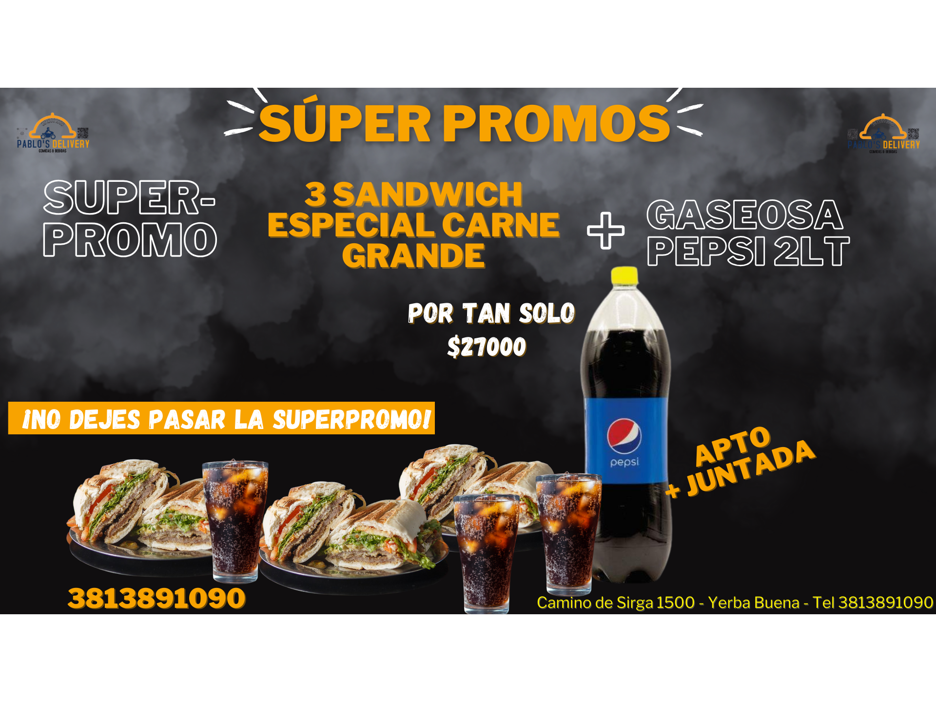 PX3 ESPECIAL NALGA + GASEOSA 2LT