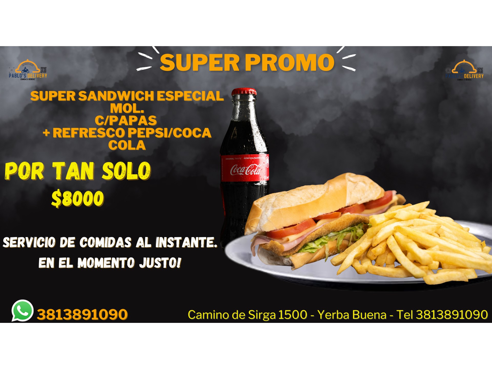 PX1 ESPECIAL C/PAPAS + REFRESCO