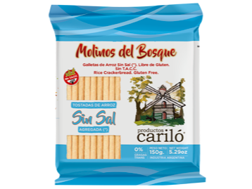 CARILO GALLETA DE ARROZ SIN SAL 150G