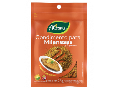 CONDIMENTO P/MILANESAS ALICANTE 12U 25G
