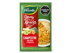 SOPA ALICANTE CAMPESTRE FIDEOS Y CARNE 10U