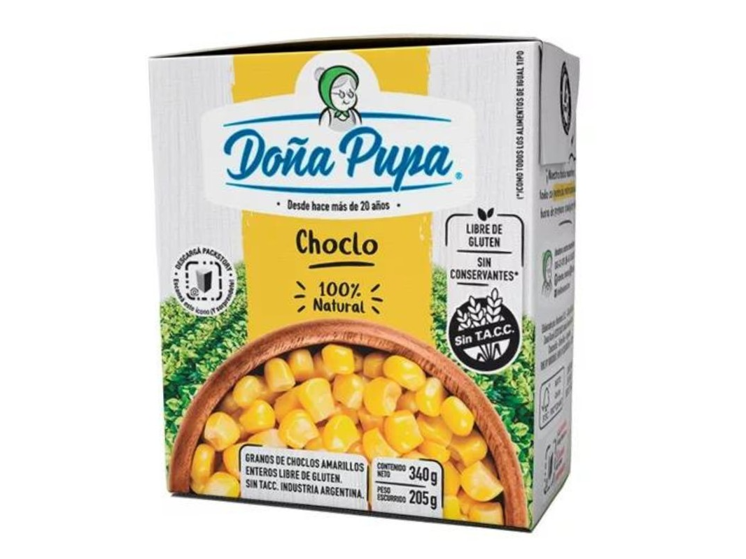 CHOCLO TETRA GRANO AMARILLO DOÑA PUPA 340G