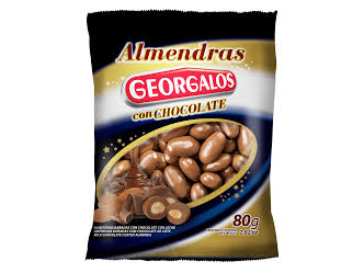 NAVIDAD ALMENDRAS CON CHOCOLATE 80 G