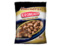 NAVIDAD ALMENDRAS CON CHOCOLATE 80 G