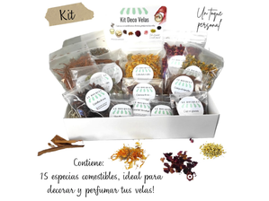 KIT DECO VELAS + BOX ECO DE REGALO de FLORES SECAS LE BOUQUET