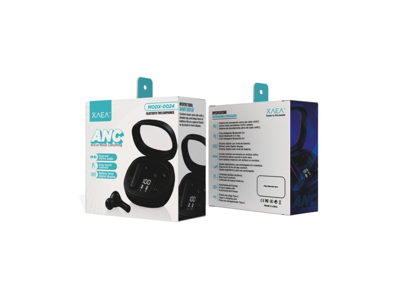 MANOS LIBRES TWS ANC MODX-024 NEGRO