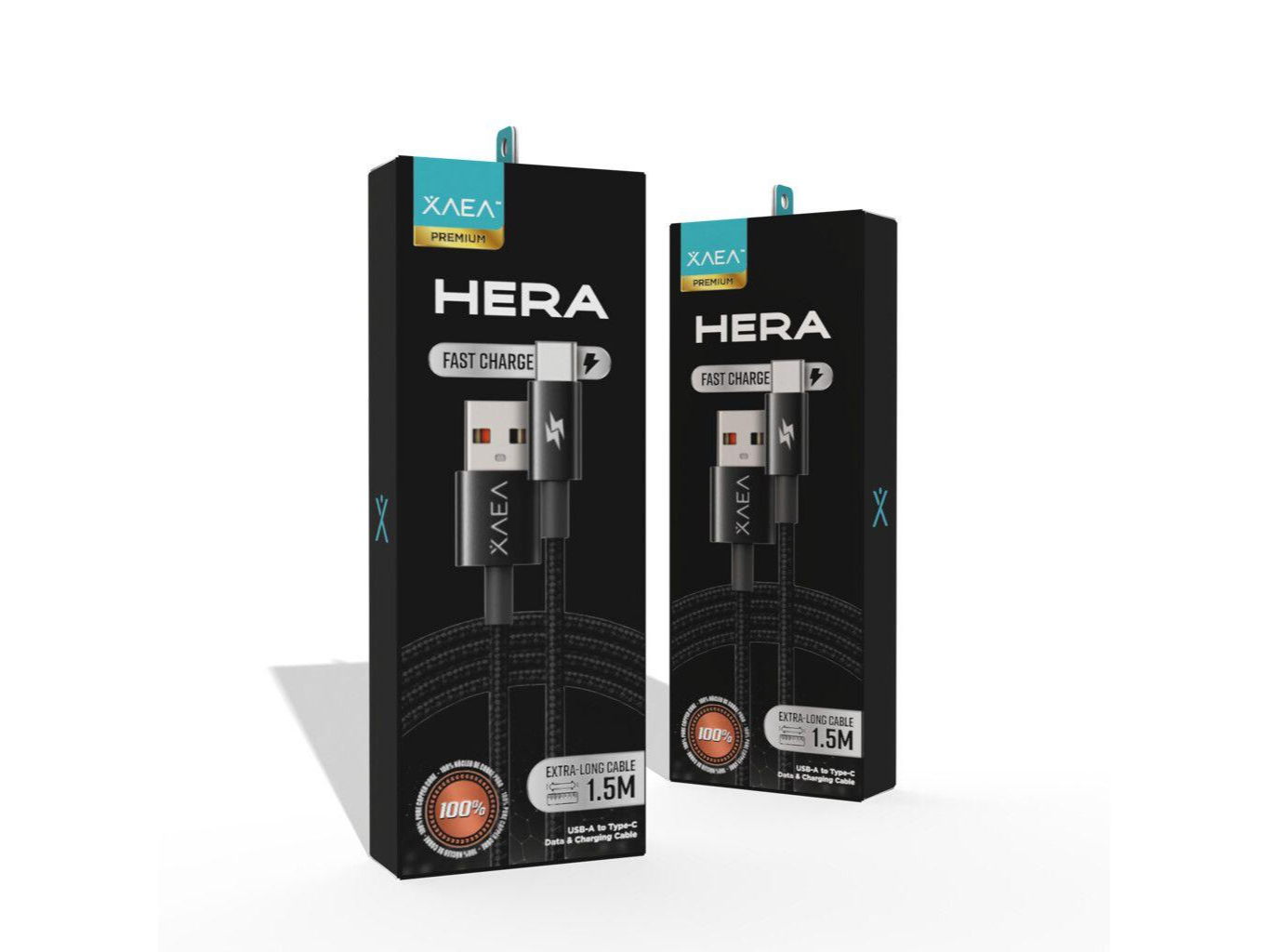 CABLE USB TIPO C - HERA- XAEA NEGRO