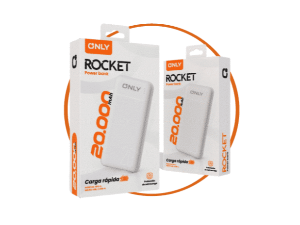 POWER BANK ROCKET-T03- ONLY- 20.000 MHA