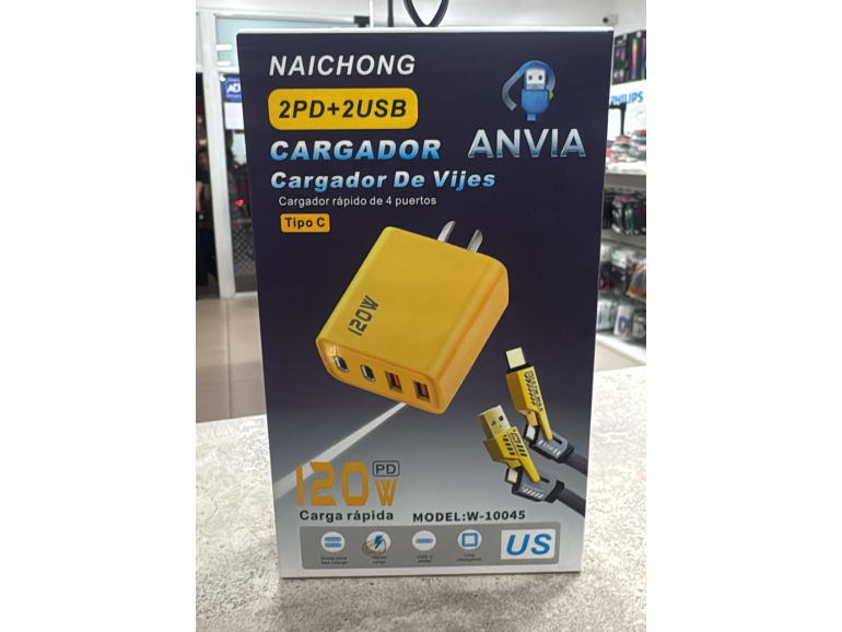 CARGADOR 120W NAICHONG 4 PUERTOS