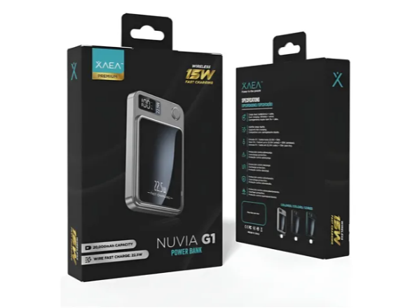 POWER BANK INALAMBRICO NUVIA G1 MODX-000K NEGRO