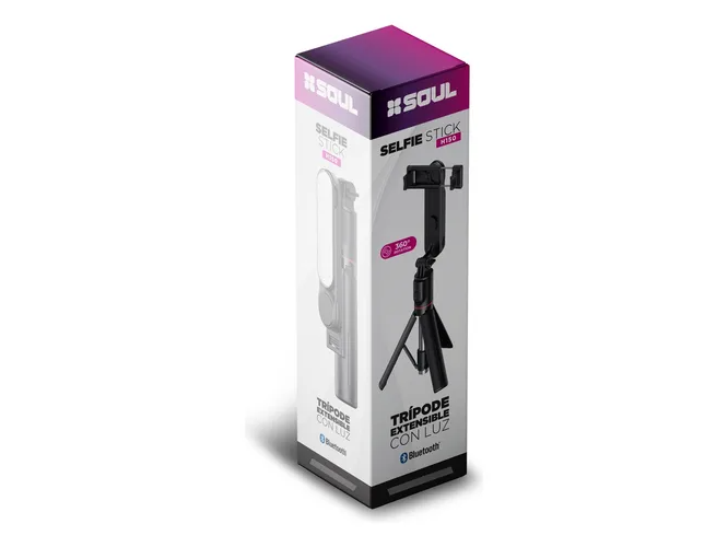 BASTON SELFIE BT+TRIPODE+LED H150