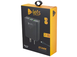 CARGADOR 220V LETS MOD08 - 2 USB + CABLE TC