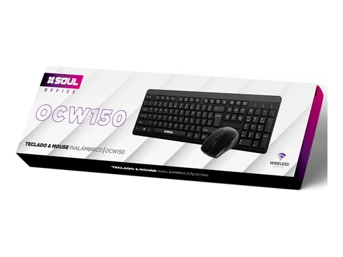 KIT TECLADO + MOUSE INALAMBRICO SOUL OFFICE W150