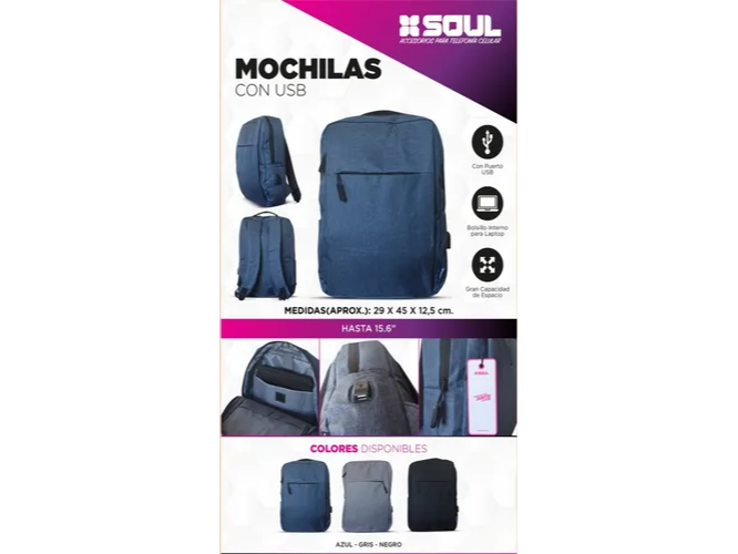 MOCHILA SOUL S01 NOTEBOOK 15.6"