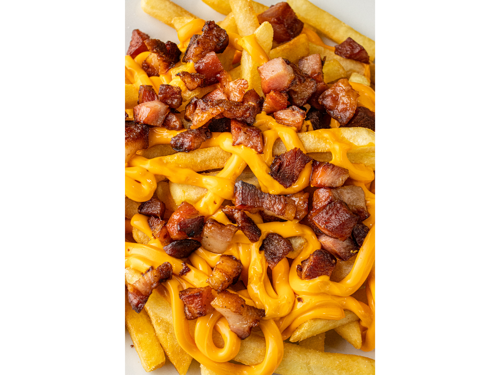 Papas cheddar y bacon