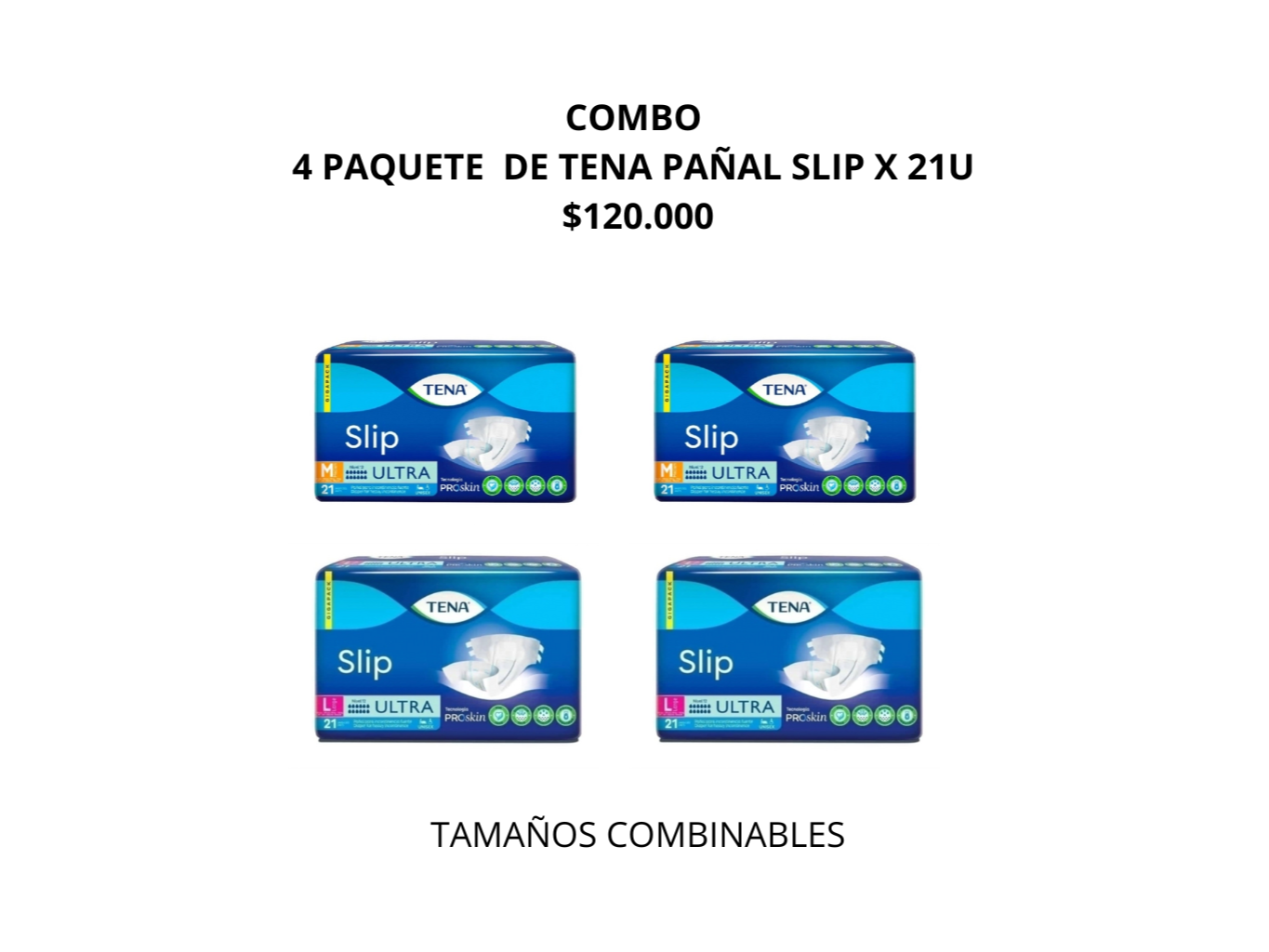 Combo Tena Slip x 21u