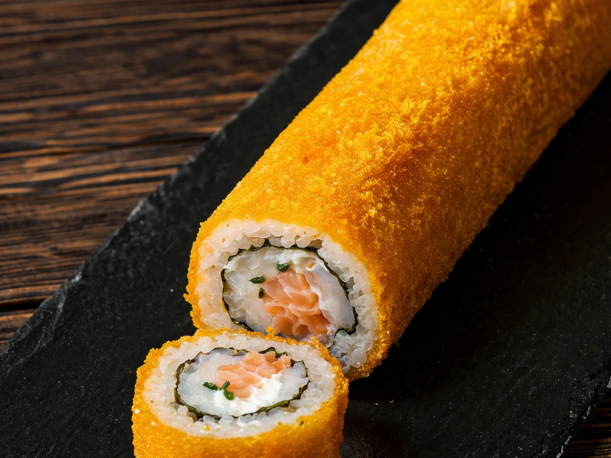 Hand roll de salmón