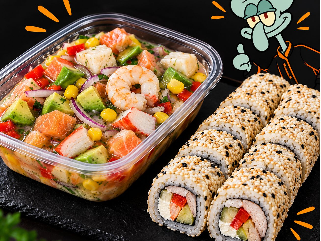 Ceviche + Roll