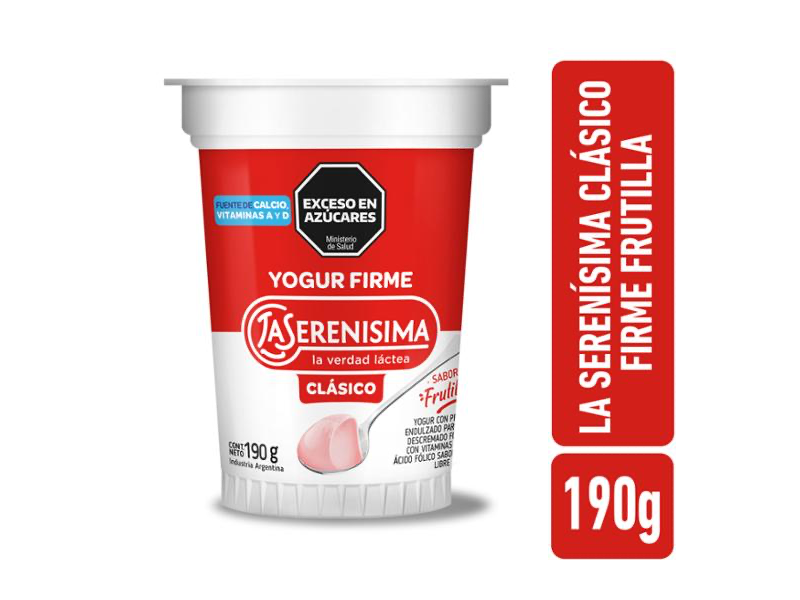 YOGUR ENTERO  CLASICO FRUTILLA 190GR