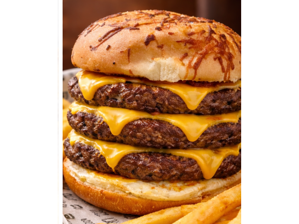 Cheese burger triple
