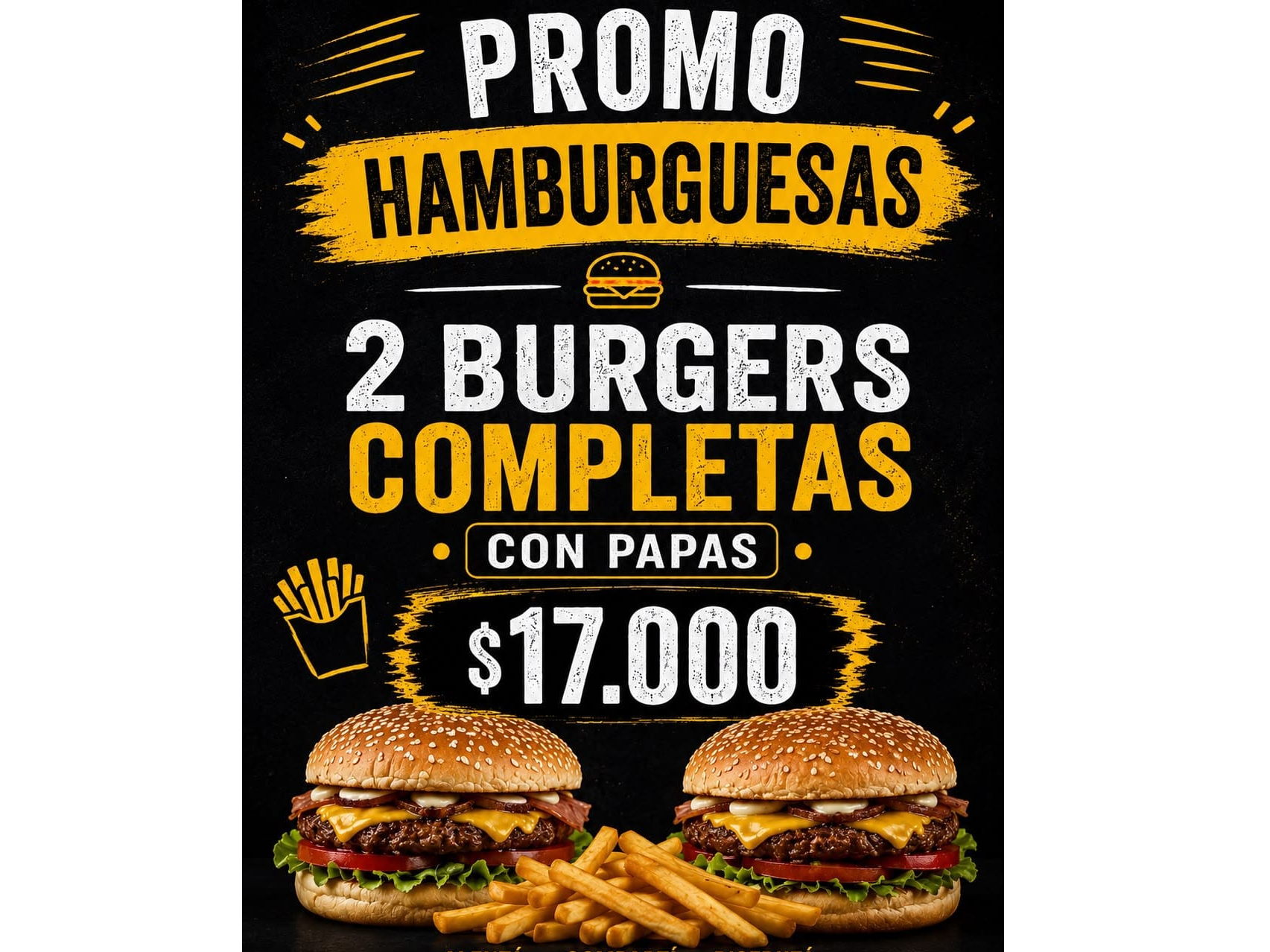 2 Burgers XXL completas